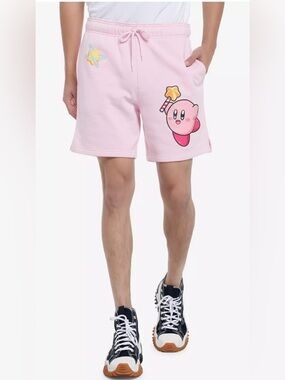 Hot Topic Pink Kirby Men’s Athletic lounge  Shorts